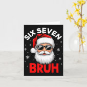 67 Six Seven Burh Funny Christmas 6 7 Meme Men Wom Karte (Gelbe Blume)