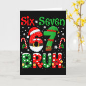 67 Six Seven Burh Funny Christmas 6 7 Meme Men Wom Karte (Gelbe Blume)