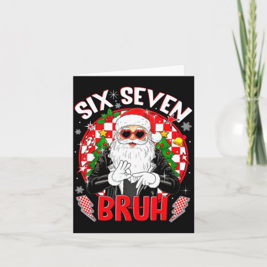 67 Six Seven Burh Funny Christmas 6 7 Meme Men Wom Karte (Vorderseite)