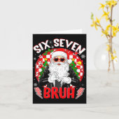 67 Six Seven Burh Funny Christmas 6 7 Meme Men Wom Karte (Gelbe Blume)