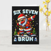 67 Six Seven Burh Funny Christmas 6 7 Meme Men Wom Karte (Gelbe Blume)