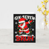 67 Six Seven Burh Funny Christmas 6 7 Meme Men Wom Karte (Gelbe Blume)