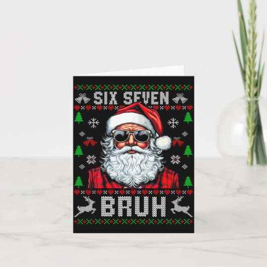 67 Six Seven Burh Funny Christmas 6 7 Meme Men Wom Karte (Vorderseite)
