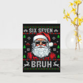 67 Six Seven Burh Funny Christmas 6 7 Meme Men Wom Karte (Gelbe Blume)