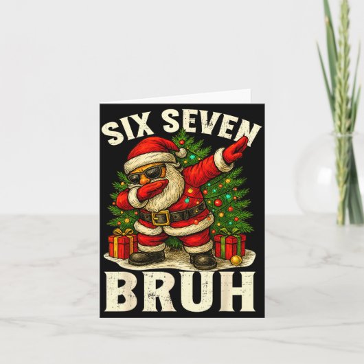 67 Six Seven Burh Funny Christmas 6 7 Meme Men Wom Karte (Vorderseite)