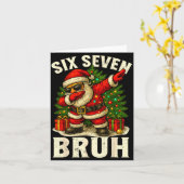 67 Six Seven Burh Funny Christmas 6 7 Meme Men Wom Karte (Gelbe Blume)