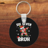 67 Six Seven Burh Funny Christmas 6 7 Meme Men Wom Schlüsselanhänger (Vorderseite)