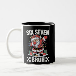 67 Six Seven Burh Lustiges Weihnachten 6 7 Meme  Zweifarbige Tasse