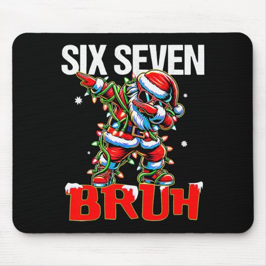 67 Six Seven Burh Santa Christmas 6 7 Meme Men Wom Mousepad (Vorne)