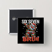 67 Six Seven Burh Santa Dab Christmas 6 7 Meme Button (Vorne & Hinten)