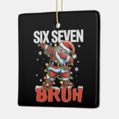 67 Six Seven Burh Santa Dab Christmas 6 7 Meme  Keramikornament (Links)