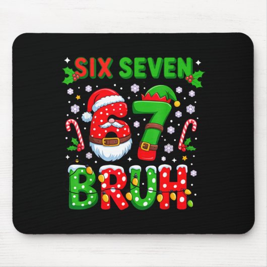 67 Six Seven Burh Weihnachten 6 7 Meme  Mousepad (Vorne)