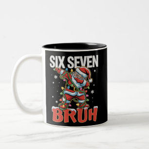 67 Six Seven Burh Weihnachtsmann Dab Weihnachten 6 Zweifarbige Tasse