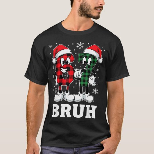67 Six Seven Christmas Bruh Funny Italian Brainrot T-Shirt (Vorderseite)