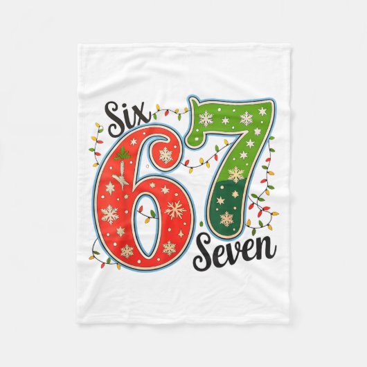 67 Six Seven Christmas Funny Meme 67 Couples Chris Fleecedecke (Vorderseite)