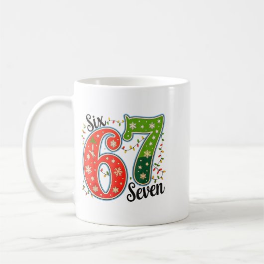 67 Six Seven Christmas Funny Meme 67 Couples Chris Kaffeetasse (Links)