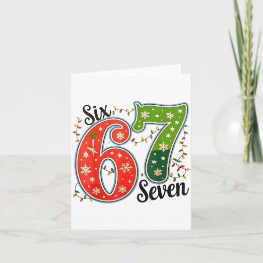 67 Six Seven Christmas Funny Meme 67 Couples Chris Karte (Vorderseite)