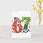 67 Six Seven Christmas Funny Meme 67 Couples Chris Karte (Gelbe Blume)