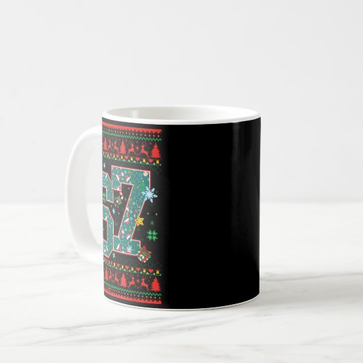 67 Six Seven Christmas Funny Meme Hand 67 Couples  Kaffeetasse (Vorderseite Links)