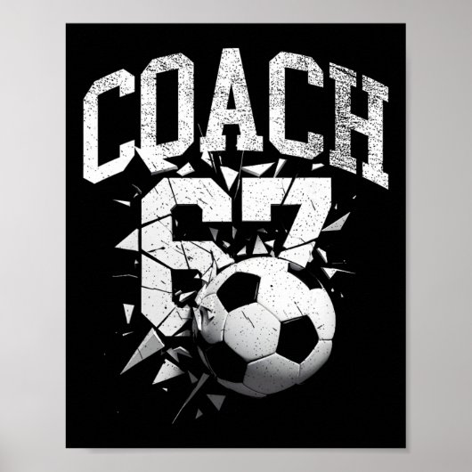 67 Six Seven Coach Fußball Gen Alpha Brainrot Meme Poster (Vorne)