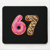 67 Six Seven Donut Meme Funny Sweet Sprinkles  Mousepad (Vorne)