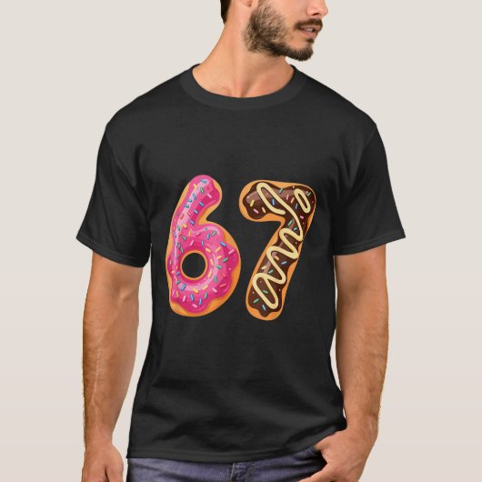 67 Six Seven Donut Meme Funny Sweet Sprinkles T-Shirt (Vorderseite)