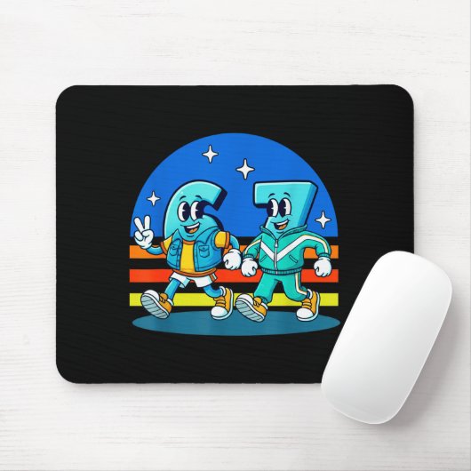 67 Six Seven Fun Meme Funny Design Kids School Mousepad (Mit Mouse)