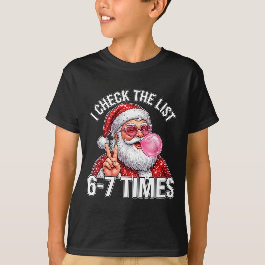 67 Six Seven Funny Christmas 6 7 Santa Meme Men Wo T-Shirt (Vorderseite)