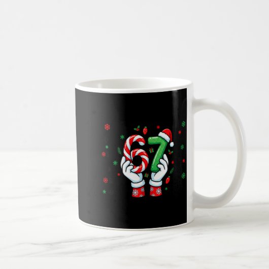 67 Six Seven Funny Christmas Joke 6 7 Meme Boys Gi Kaffeetasse (Rechts)