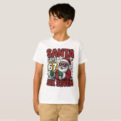 67 Six Seven Funny Christmas Santa Meme T-Shirt (Vorne ganz)