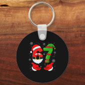 67 Six Seven Funny Santa Hand 6 7 Meme Christmas M Schlüsselanhänger (Vorderseite)