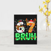 67 Six Seven Funny Snowman Reindeer Bruh 6 7 Meme  Karte (Gelbe Blume)