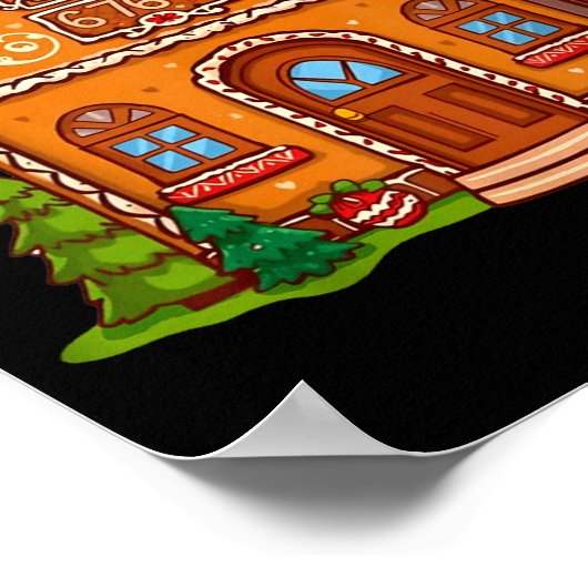 67 Six Seven Gingerbread House Funny Teacher Chris Poster (Ecke)