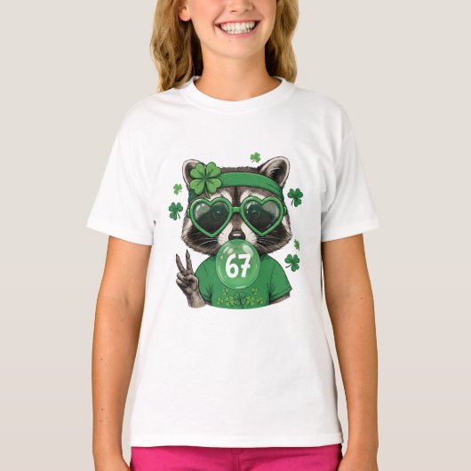 67 Six Seven Green St. Patrick's Day T-Shirt (Vorderseite)