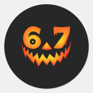 67 Six Seven Halloween-Kostüm für Studenten Lehrer Runder Aufkleber