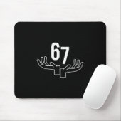 67 Six Seven Hand Gesture Meme  Mousepad (Mit Mouse)
