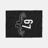 67 Six Seven Handgesten-Meme  Fleecedecke (Vorderseite (Horizontal))