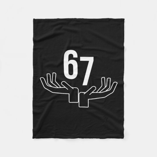 67 Six Seven Handgesten-Meme  Fleecedecke (Vorderseite)