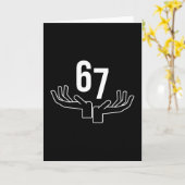 67 Six Seven Handgesten-Meme  Karte (Gelbe Blume)