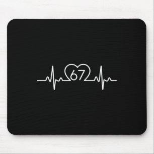 67 Six Seven Herzschlag Zahl Süße Valentinstag T-S Mousepad