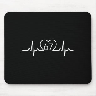 67 Six Seven Herzschlag Zahl Süße Valentinstag T-S Mousepad