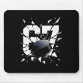 67 Six Seven Hockey Gen Alpha Brainrot Meme Mousepad (Vorne)
