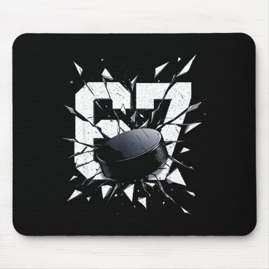 67 Six Seven Hockey Gen Alpha Brainrot Meme  Mousepad (Vorne)