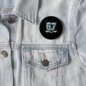 67 Six Seven Hockey Tropf Nummer Lustig 6 7 Meme Button (Beispiel)