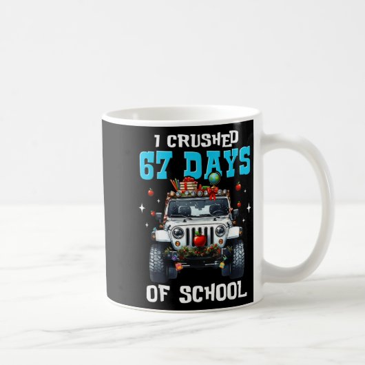 67 Six Seven I Crush 67 Days Of School Funny Meme Kaffeetasse (Rechts)