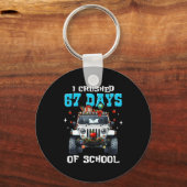 67 Six Seven I Crush 67 Days Of School Funny Meme  Schlüsselanhänger (Vorderseite)
