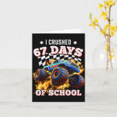 67 Six Seven I Crush 67 Days Of School Monster Tru Karte (Gelbe Blume)