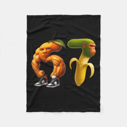 67 Six Seven Italian Brainrot Meme Couple Matching Fleecedecke (Vorderseite)