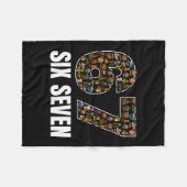67 Six Seven italienischer Brainrot Gen Alpha Slan Fleecedecke (Vorderseite (Horizontal))