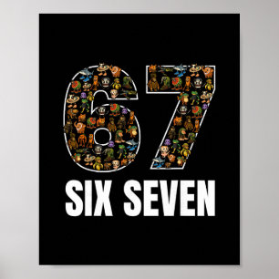 67 Six Seven Italienischer Brainrot Gen Alpha Slan Poster